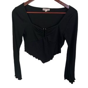 Flare Ringed Crop Top